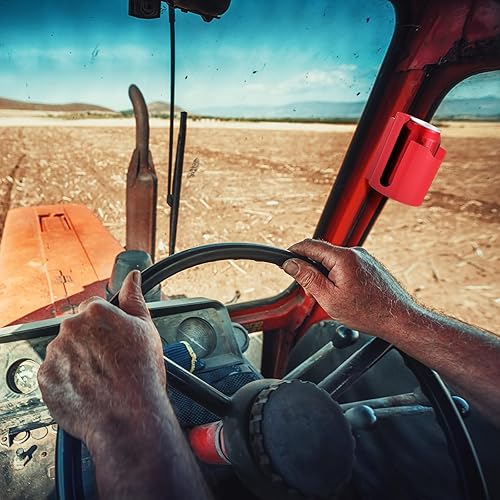 Miniatura 5 de Honeydak Paquete de 2 portavasos, magnéticos, resistentes, universales, de plástico, para tractor, camión, caravana, automóvil, se adapta a la