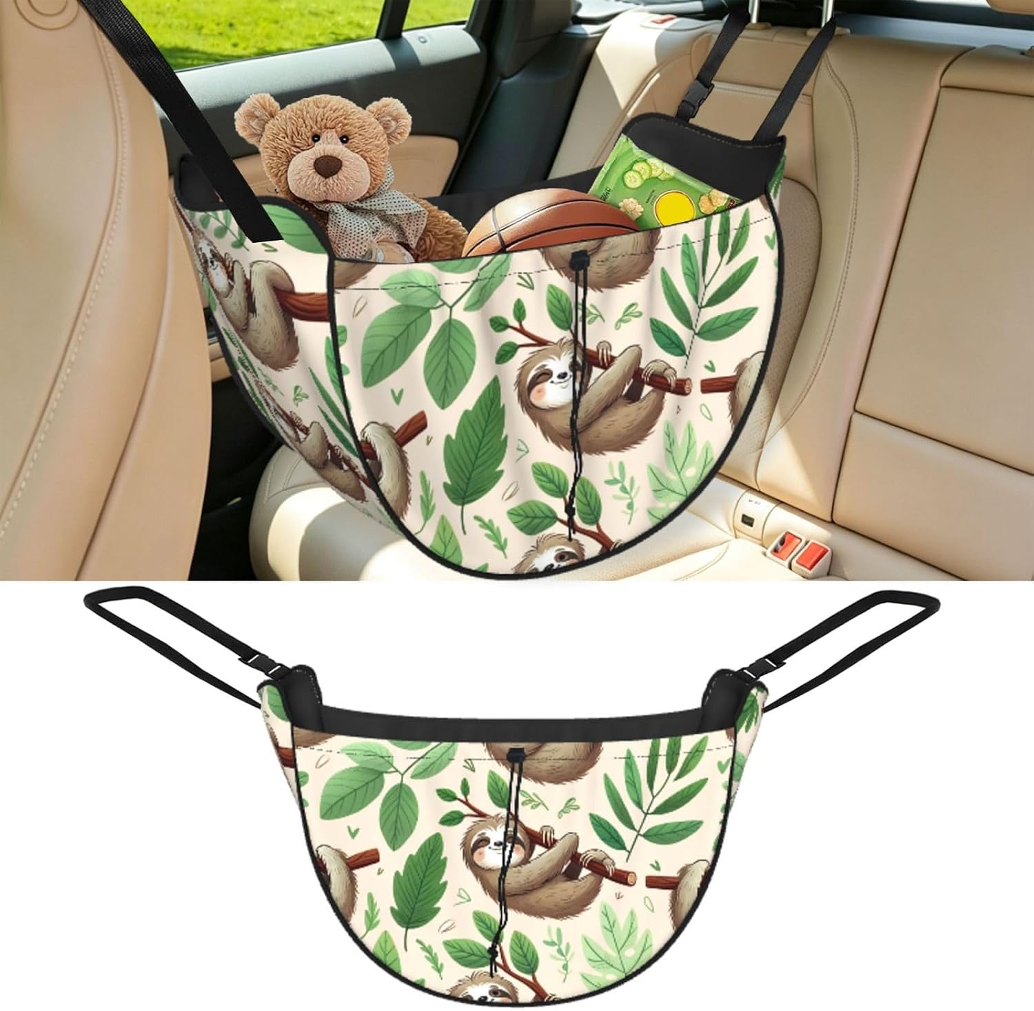 Augenstern Sloth-Tree-Party Car Backseat Organizer Bag For Road Trips