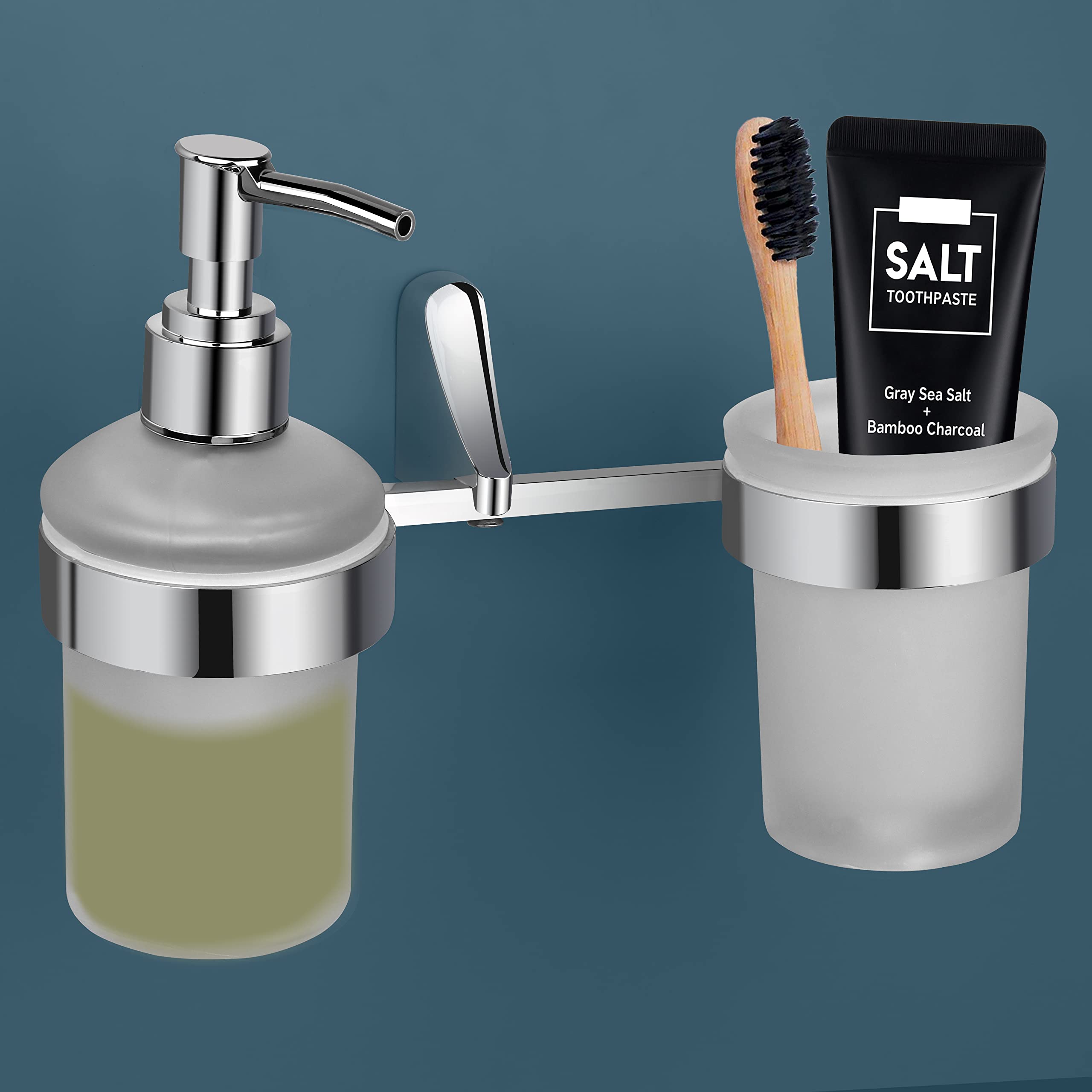 Plantex Smooth Brass 2in1 Glass Tumbler Holder with Handwash Dispenser - Multiuse (UN-1739) (B0BMPQSR3M) Amazon Price History, Amazon Price Tracker