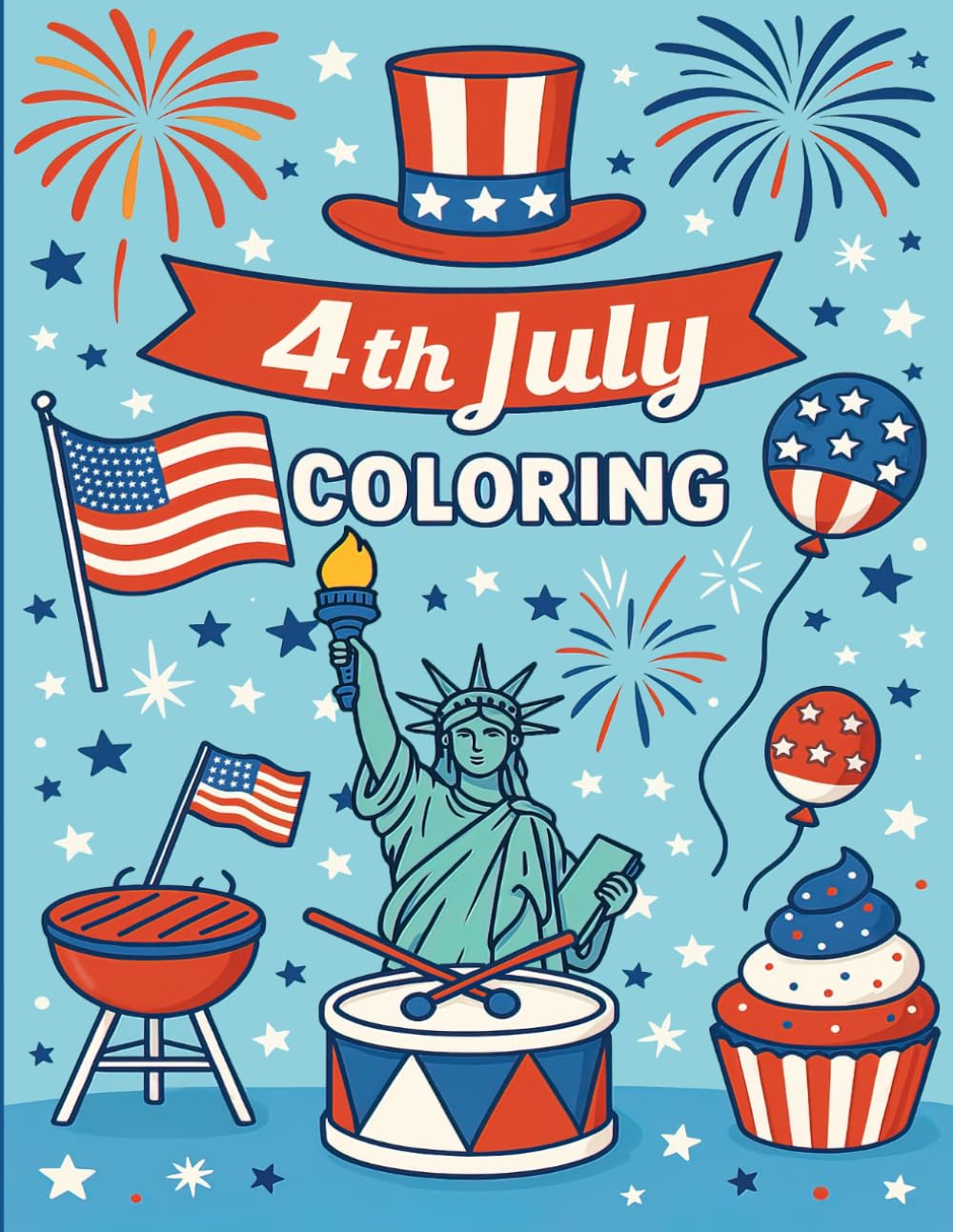 4th Of July coloring Book