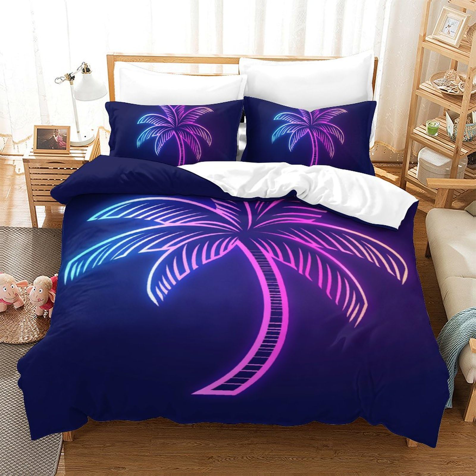 Housse de couette cocotier pour une ambiance de chambre tropicale et moderne