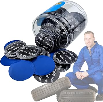 Flat Tire Repair Kit 200PCS 32MM,Car Tire Patch Kit Heavy Duty Bike Tire Patch Kit Tire Repair Tools Bike Patch Kit Bike Tire Repair Kit Motorcycle Tire Repair Kit For Car Truck Motorcycle Bike
