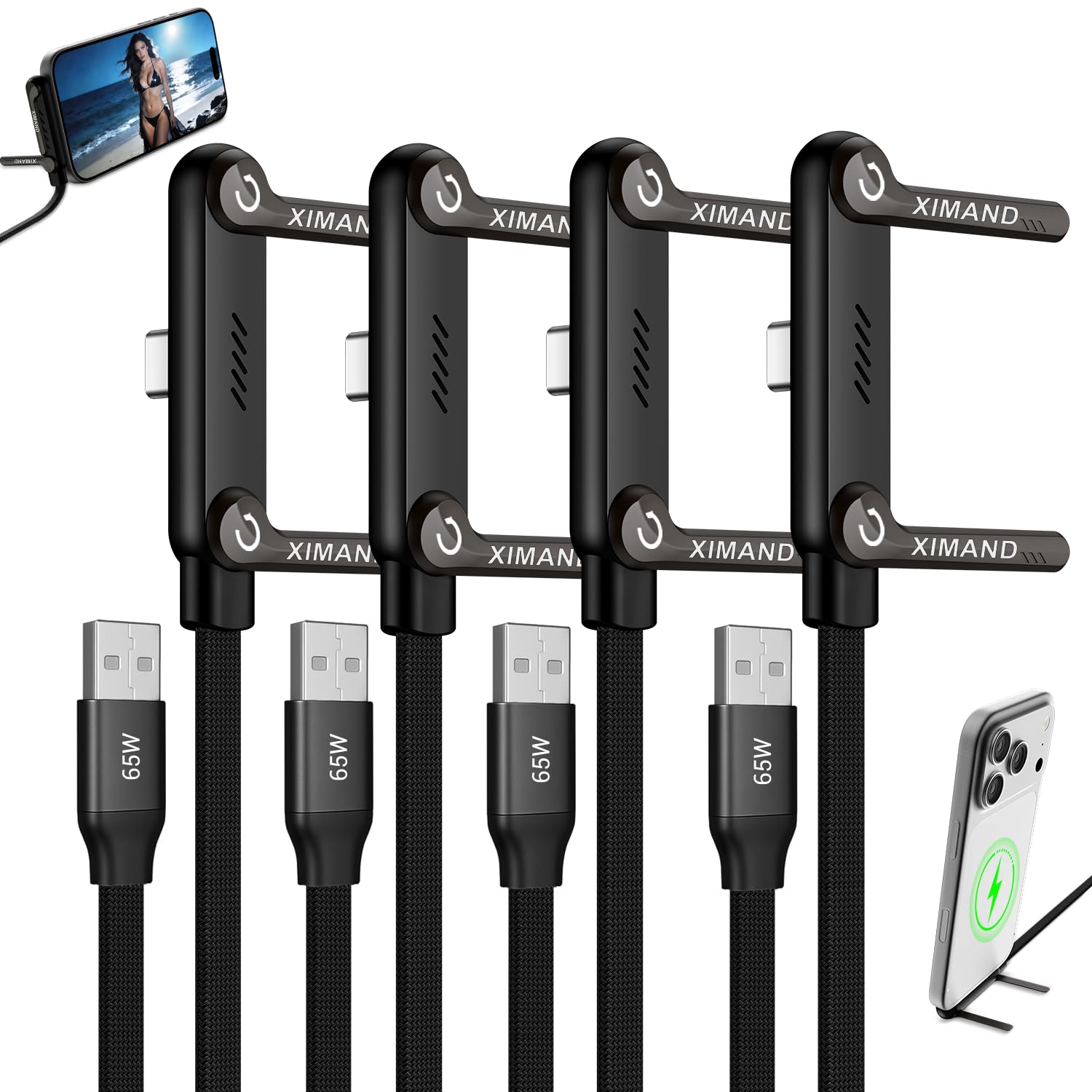 240W USB-C Charger Cable with Stand - iPhone & Laptop -15 240W USB-C Charger Cable with Stand - iPhone & Laptop -15