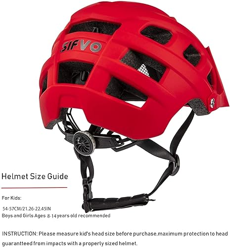 Miniatura 8 de Casco de bicicleta para niños, casco de bicicleta para niños y niñas de 8 años en adelante, con visera fresca, casco de bicicleta para niños, casco