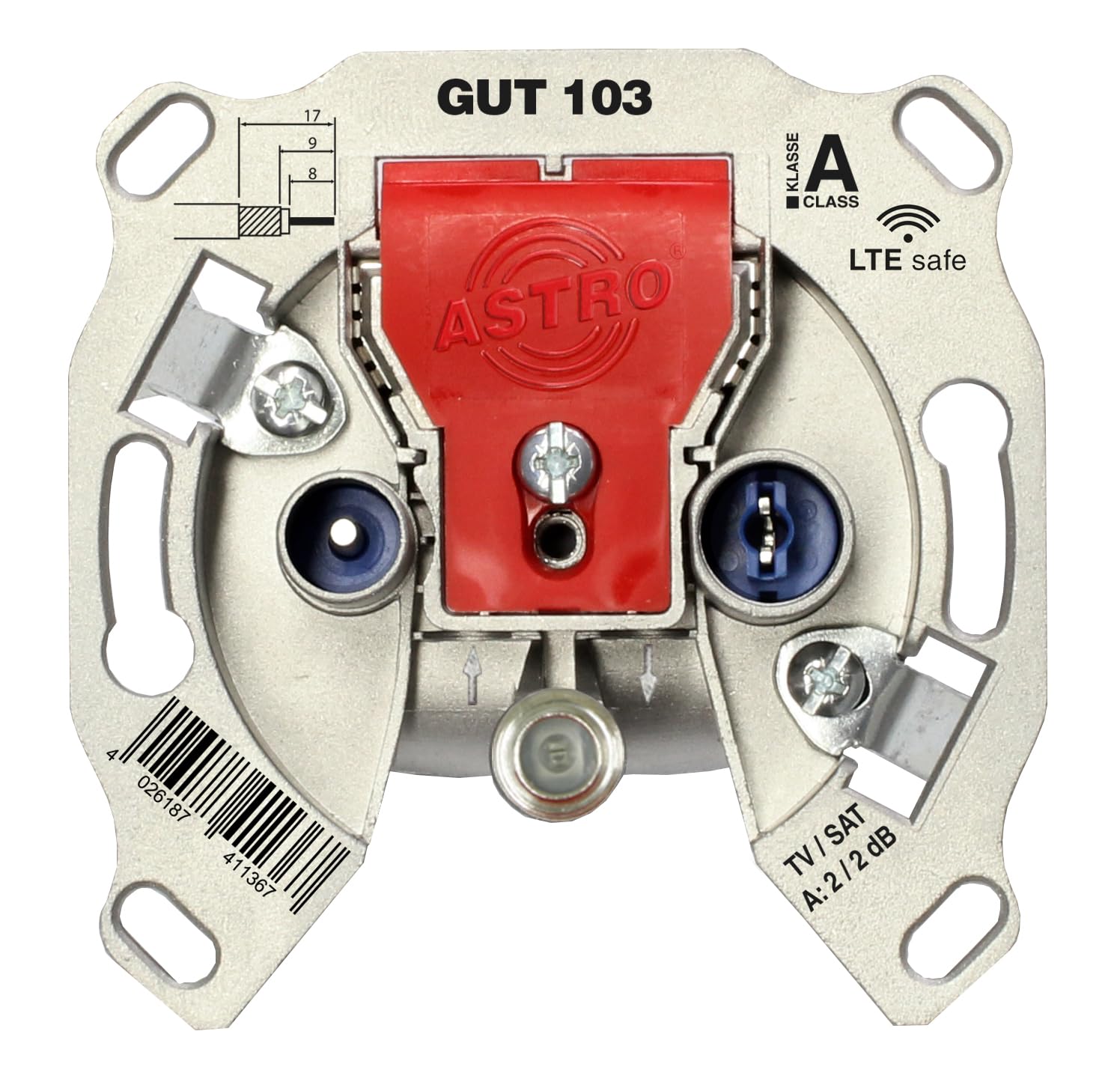 Astro GUT 103 TV (coaxial) Stal nierdzewna gniazdko - Kasa fiskalna