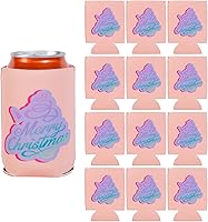 Vista 6 de Paquete de 6 bonitas fundas para enfriar latas, bonitas fundas de neopreno aisladas estándar para cerveza, refrescos y bebidas, decoraciones