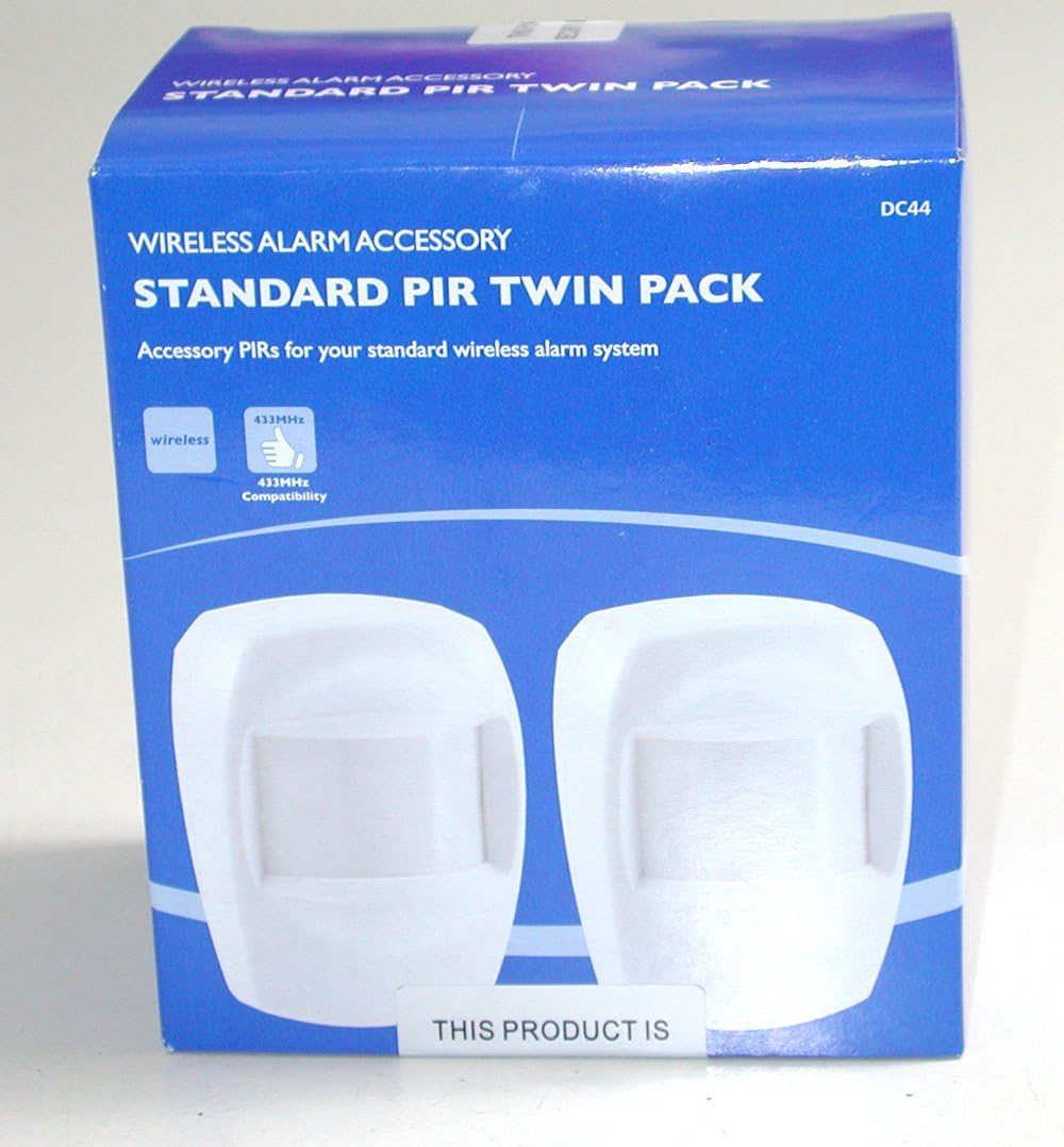 FriedlandTwin Pack DC44 Wireless PIR Additional Sensors Compatible with 433MHz Wireless Control Panels such as DWF1 Intruder Alarm