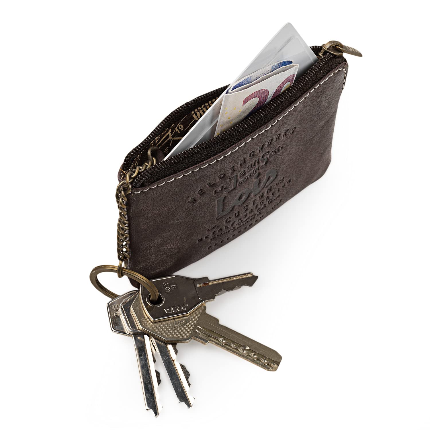 Lois - Porte-Monnaie Homme, Porte-Monnaie Homme Cuir Compact RFID pour Usage Quotidien, Petit Porte-Monnaie en Cuir Au Design Fonctionnel pour Pièces Et Essentiels