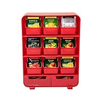 Vista 5 de Mind Reader, organizador para condimentos y soporte para saquitos de té "Baggy", color negro, ninguno , Rojo