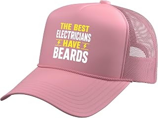 Electrician Art for Men Boys Electrical Engineer Electrician Trucker Hat with Adjustable Mesh Back