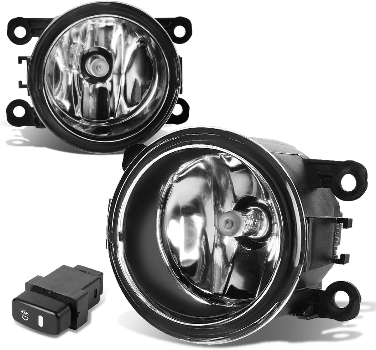 DNA MOTORING FL-ZTL-179-CH Front Bumper Fog Light Driver & Passenger Side Enhance visibility [Compatible with 10-15 Mitsubishi Montero]