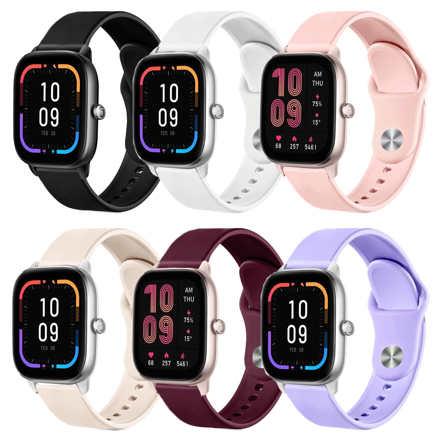 Bracelet en silicone de haute qualité compatible Amazfit Bip U Pro - 7
