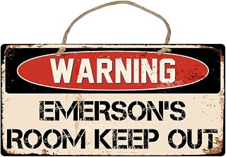 StickerPirate A329 Emersons Room Keep Out 5" X 10" Aluminum Hanging Novelty Warning Sign