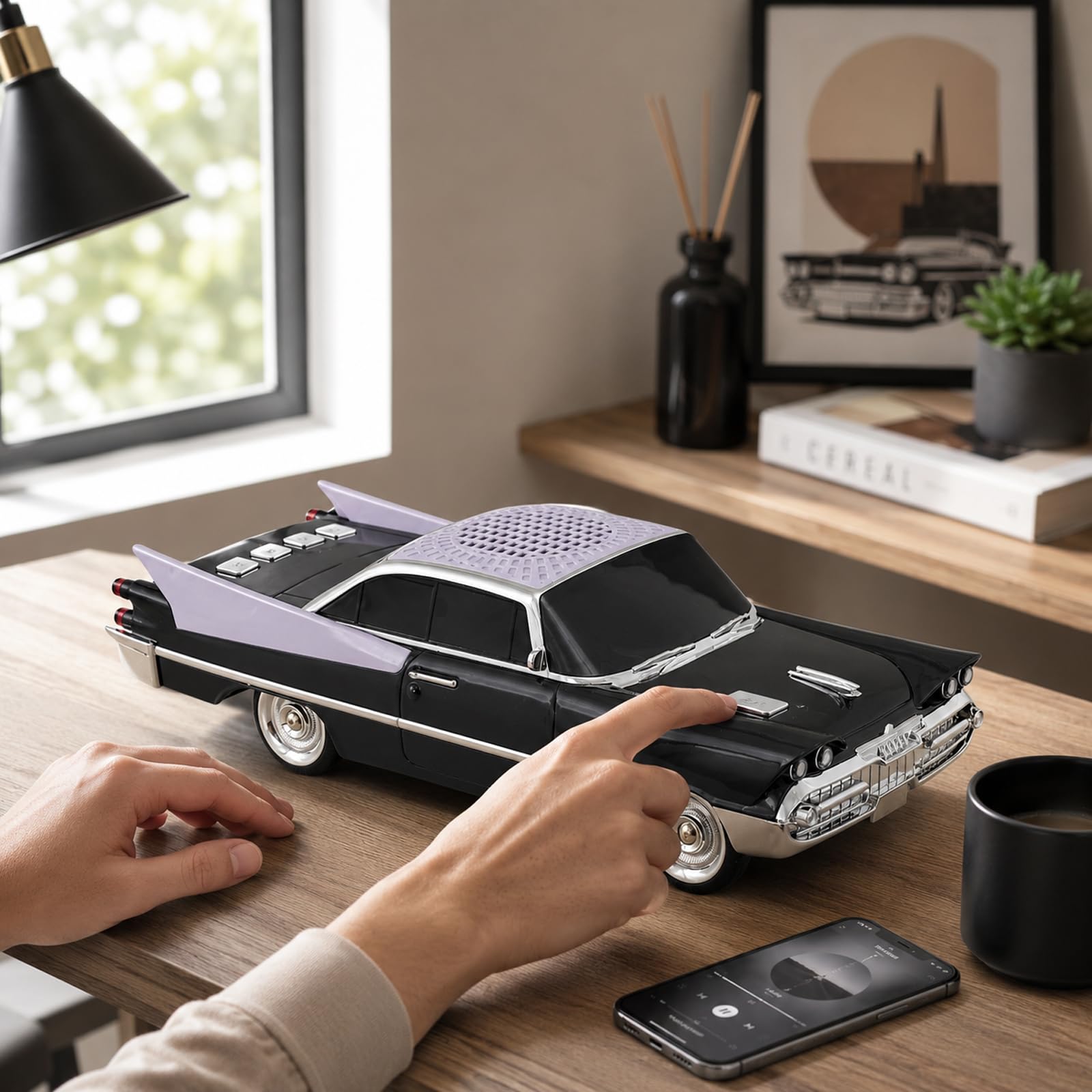 Doni Bomboniere Haut-parleur Bluetooth pour voiture, vintage, rétro, portable, sans fil, Bluetooth 5.0, stéréo, TWS, USB, carte TF, AUX, mini enceinte audio pour la maison, les voyages, les fêtes