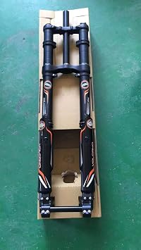 NBPOWER Electric Bicycle Front Fork DNM USD-8S Electric Mountain Bike Air Suspension Front Forks (Black)