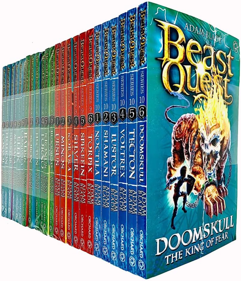 Beast Quest 24 Books Collection Set Series 7 - 10 by Adam Blade (Noctila, Doomskull, Ursus, Torpix, Balisk, Bloodboar, Convol, Carnivora & MORE!)