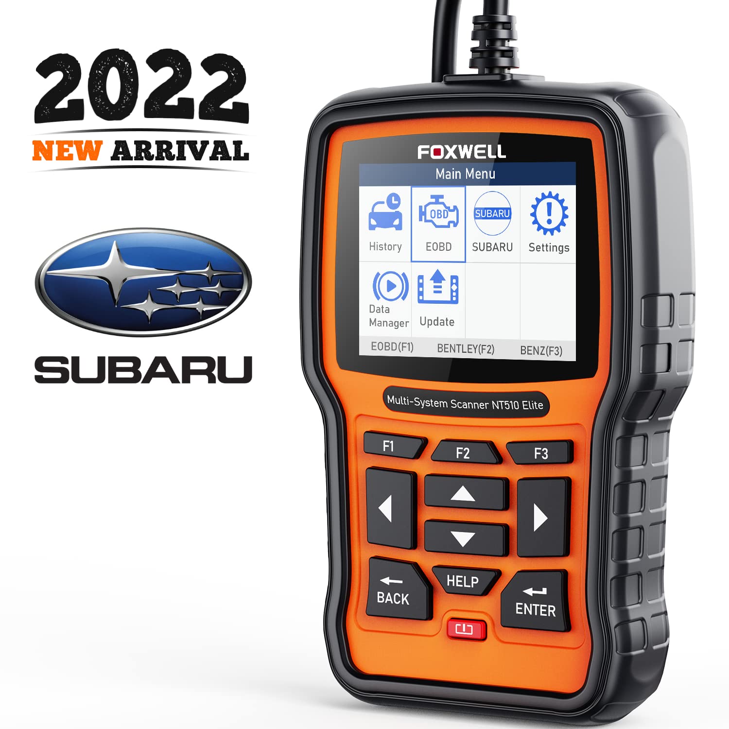 (2022 New Version) FOXWELL NT510 Elite Code Reader for Subaru All Systems Diagnostic Scanner, OBD2 S