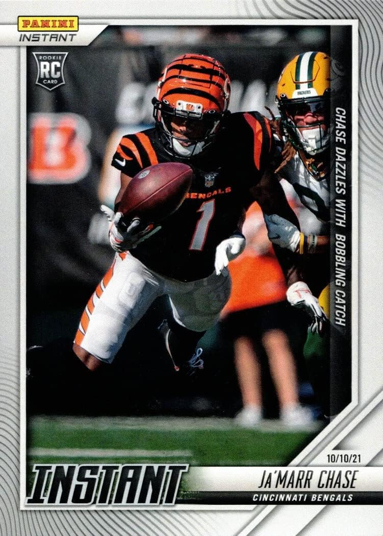 2021 Panini Instant Football #54 Ja'Marr Chase Rookie Card Bengals - Only 298 made!