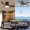 Cadena de tiro para ventilador de techo con adornos, extensión con bombilla decorativa y cable, 13.6 pulgadas, juego de cadena para lámpara de techo (níquel), eléctrico con cable 3