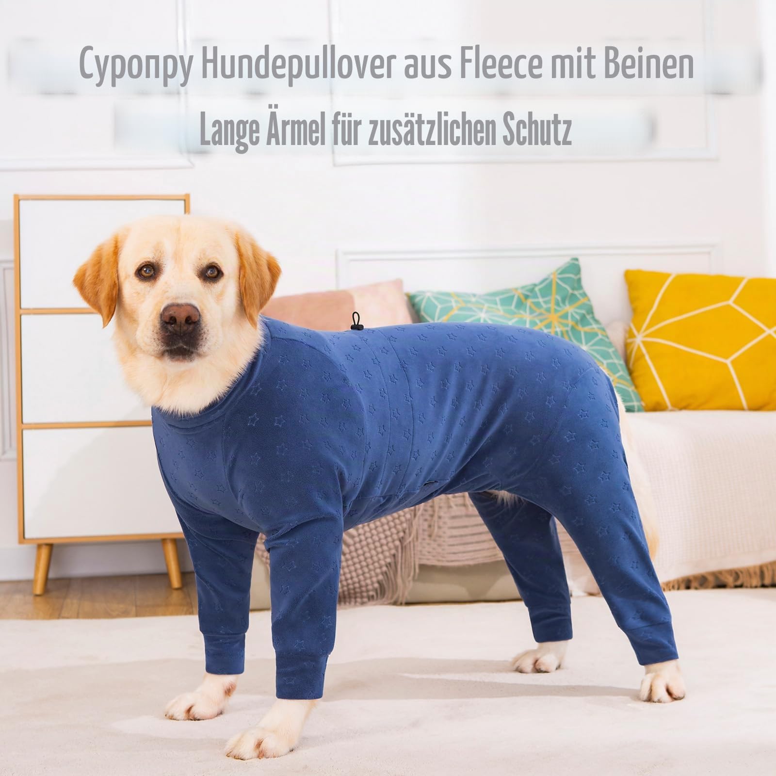Prägung Hundemantel Fleece Hundepullover Mit Beinen Winterjacke Warm Hundepyjama Hundebademantel Für Große Mittelgroße Hunde Wintermantel Hundejacke Hundepulli