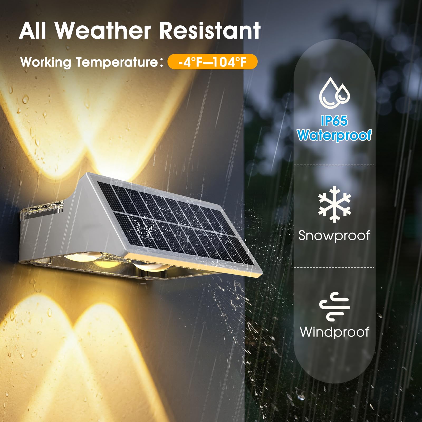 VOLISUN 8 Stück Solar Zaunleuchten für den Außenbereich, 9 Farbmodi und RGB Solar Gartenleuchten, wasserdicht IP65, helle Zaun-Solarleuchten für Garten, Hinterhof, Zaun, Deck (Weiße)