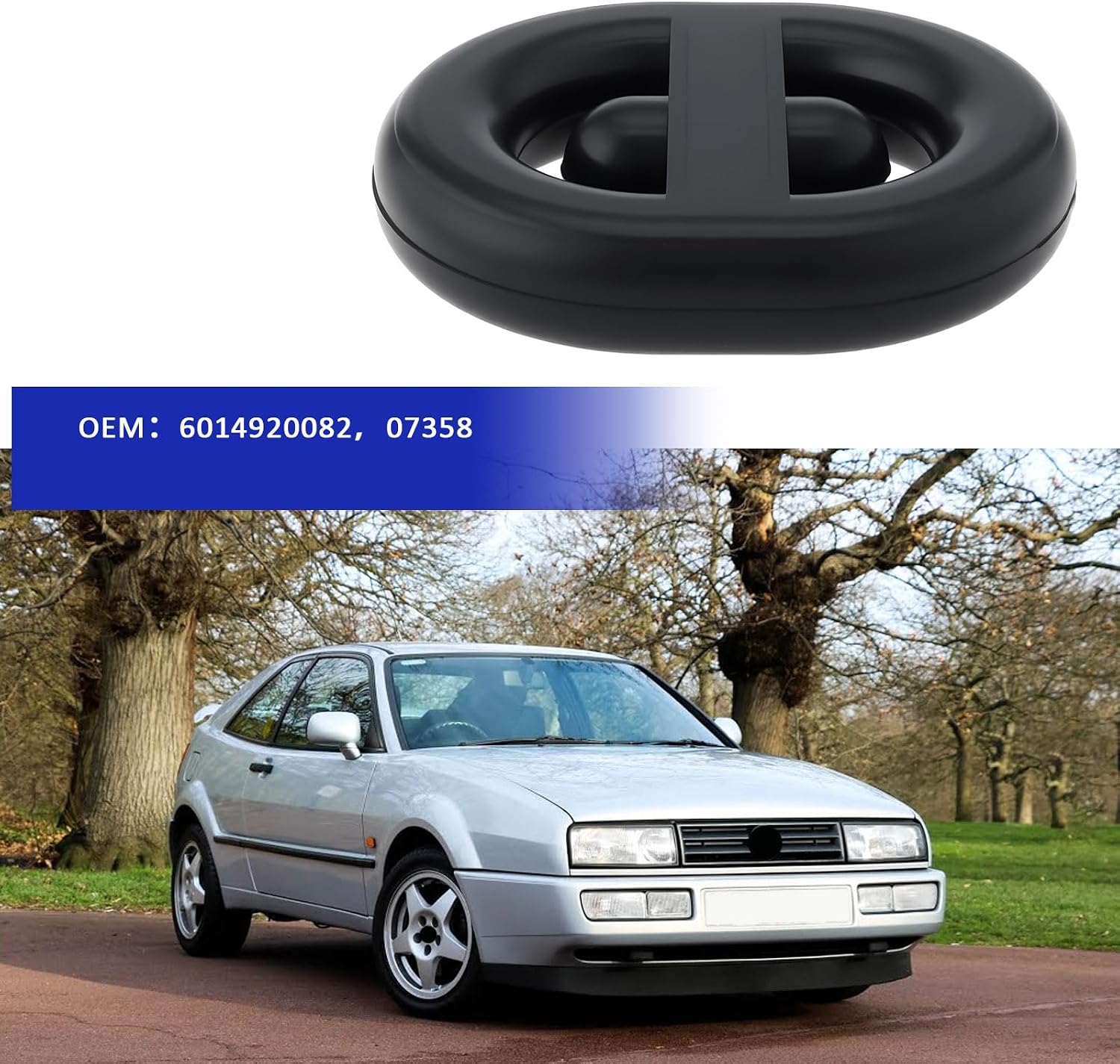 4pcs Exhaust Muffler Rubber Bracket 6014920082 07358 Compatible with VW Compatible with Audi