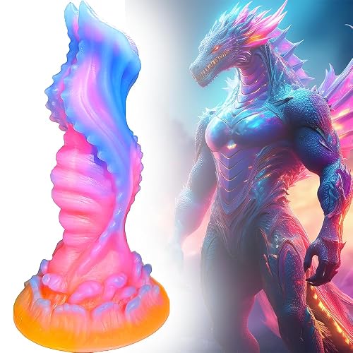 Claw Silicone Fantasy Dildo with Suction Cup – Tongue Animal Dong for Vagina, Anal Play – Adult Fantasy Toy for Women, Men, Couples (7.5") - 7.5"