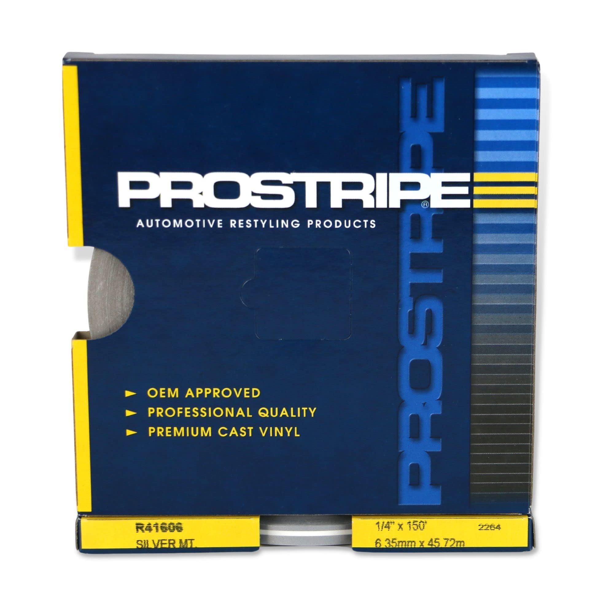 Prostripe Pinstripe Tape Ms 1/4 X 150; Silver Metallic