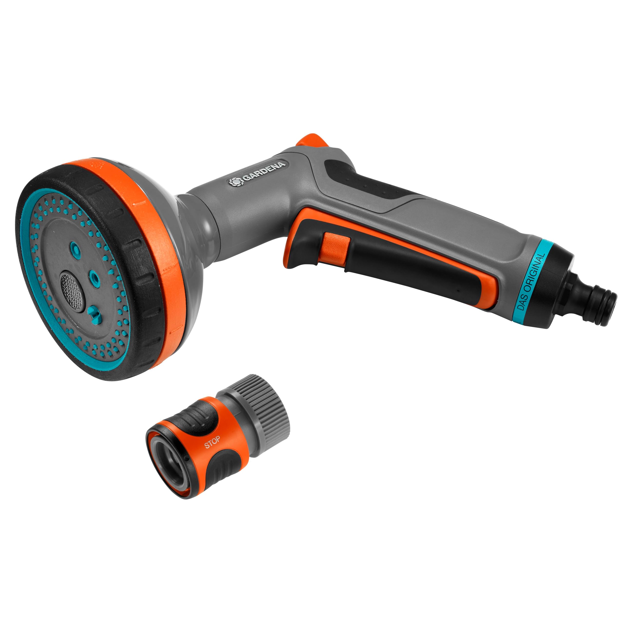 Gardena 3715C-FP Frostsicher – Komfort-Multi-Sprühgerät (fünf Sprühmuster) + Wasserstop | Einfache, bequeme ganzjährige Bewässerung