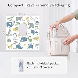Blissful Diary 20 Pcs Toilet Seat Covers Disposable for Toddlers & Adults, Extra Large Waterproof, Portable Package for Travel, Kids Potty Training
