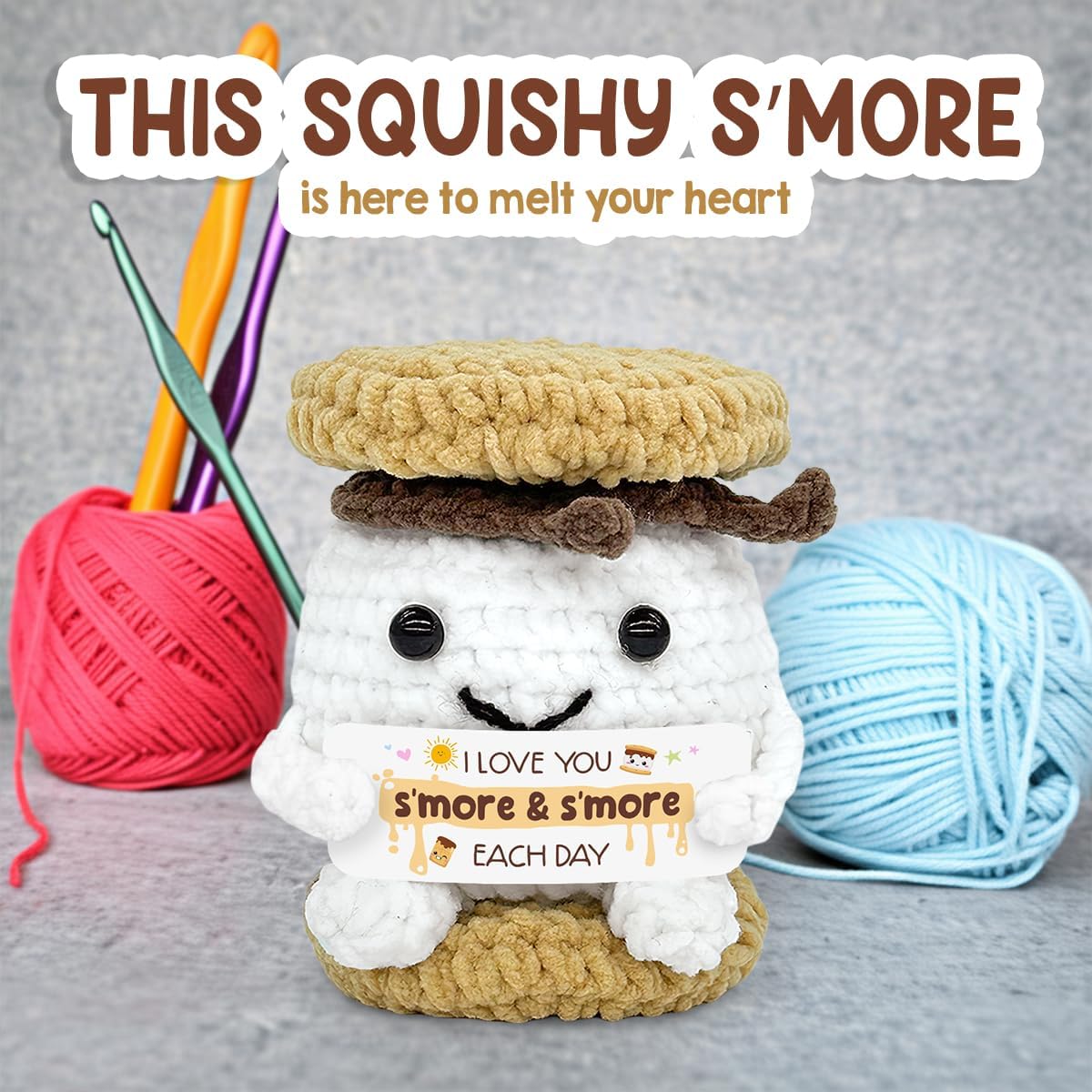 Mini Smore Crochet 2026, Wedding for Couple, Him Her, Cute I Love You Smore Plush, Gift for Mom, Friends & Family, Birthday, Christmas, Valentine’s Day Gift Ideas - Image 5