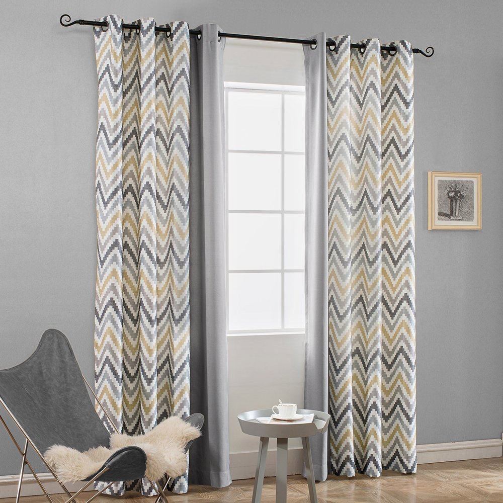 Yellow Striped Outdoor Curtains Curtains & Drapes