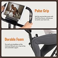 Vista 5 de Folding Exercise Bike Stationary Bike Recumbent Exercise bike with Multi-Level Adjustable Magentic Resistance and Arm Resistance Band LCD Display