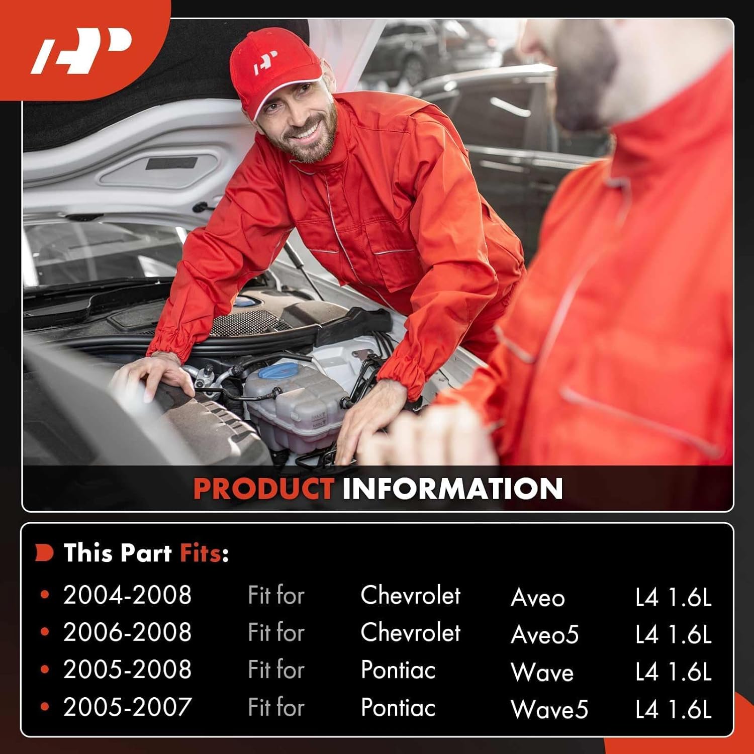 A-Premium Air Conditioner AC Compressor with Clutch Compatible with Chevrolet Aveo 1.6L 2004-2008, Aveo5 1.6L 2006-2008, Pontiac Wave 1.6L 2005-2008, Wave5 1.6L 2005-2007