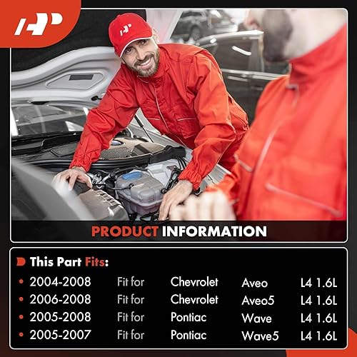 Miniatura 2 de A-Premium Compresor de aire acondicionado de CA con embrague compatible con Chevrolet Aveo 1.6L 2004-2008, Aveo5 1.6L 2006-2008, Pontiac Wave 1.6L