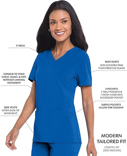 Miniatura 2 de Urbane Performance 9015 - Camiseta médica de ajuste a medida con 3 bolsillos para mujer