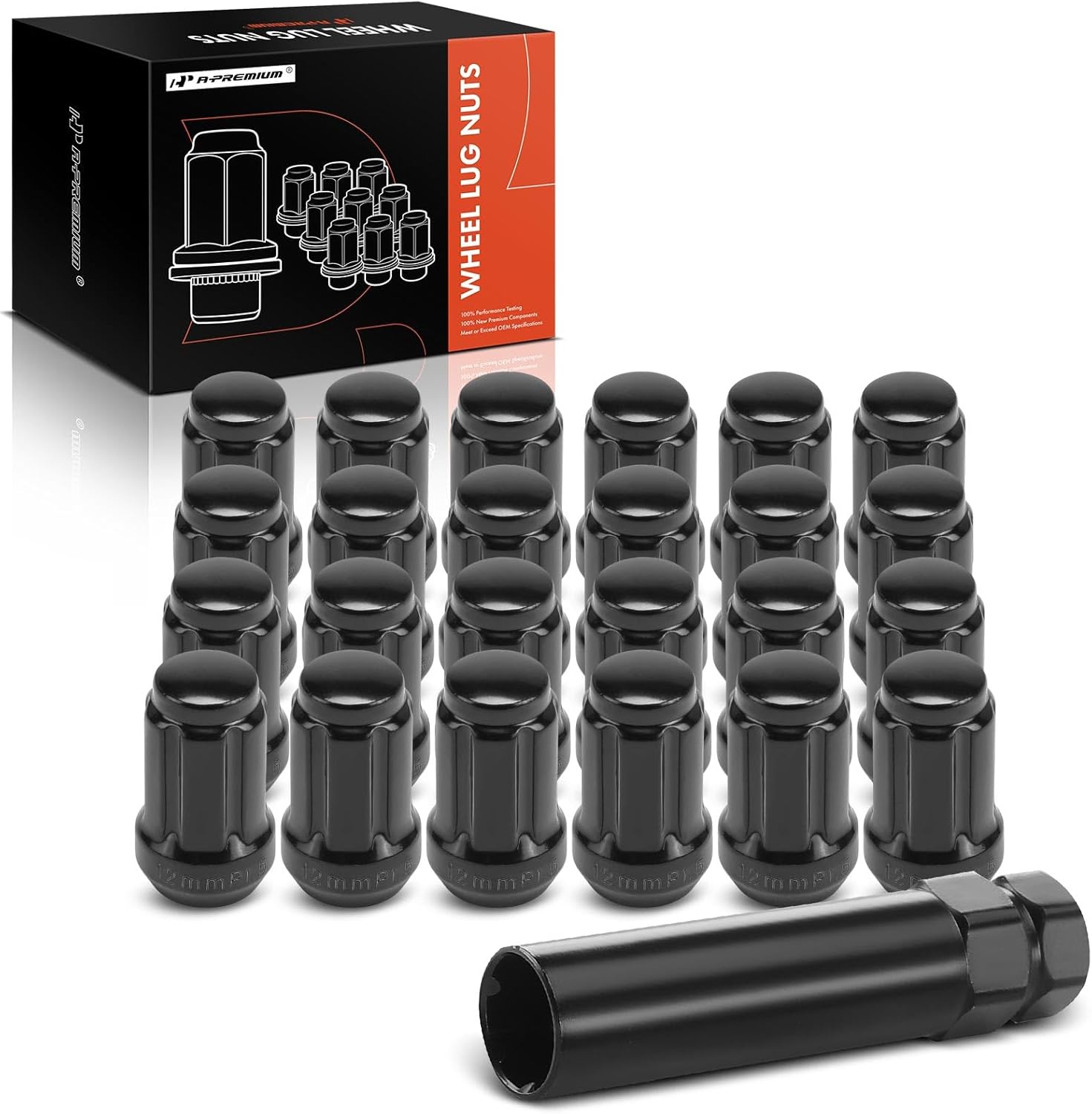 A-Premium 25-PC M12-1.5 Wheel Lug Nuts Compatible with Toyota Camry 1983-2021, Front and Rear Side