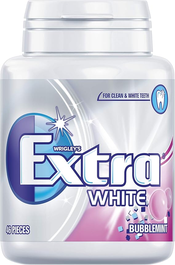 Wrigley's Extra White Bubblemint Sugarfree Chewing Gum, Bubblemint