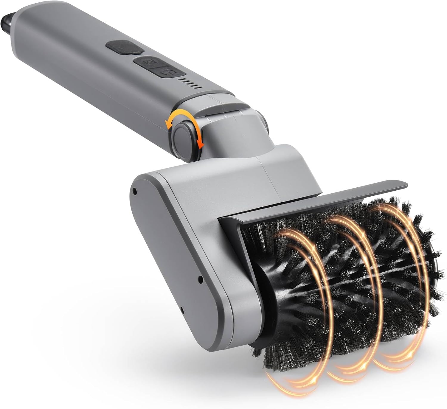 Electric BBQ Grill Brush Cordless, Rechargeable Electric Rotary Grill Brush for Outdoor Grill, Automatic Rotating Grill Cleaning Brush, 3-Speed, Adjustable Angle, No Bristle Shedding, Extra Head