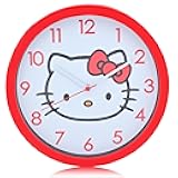 Accutime Hello Kitty Face Red Colorway Wall Clock, HK3057