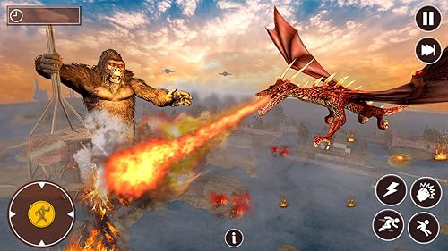 jogos de caça e luta de gorila irritado de pé grande selvagem: jogo de luta de ataque de cidade de g