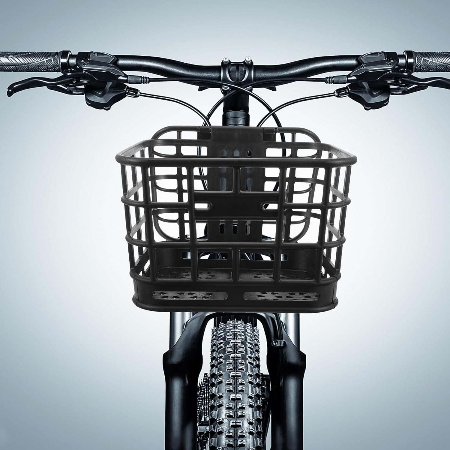 Durable Plastic Front Bike Basket for Adults Capacity Handlebar Storage for Vegetables and Shopping Bags Easy to Install Cycling Accessory