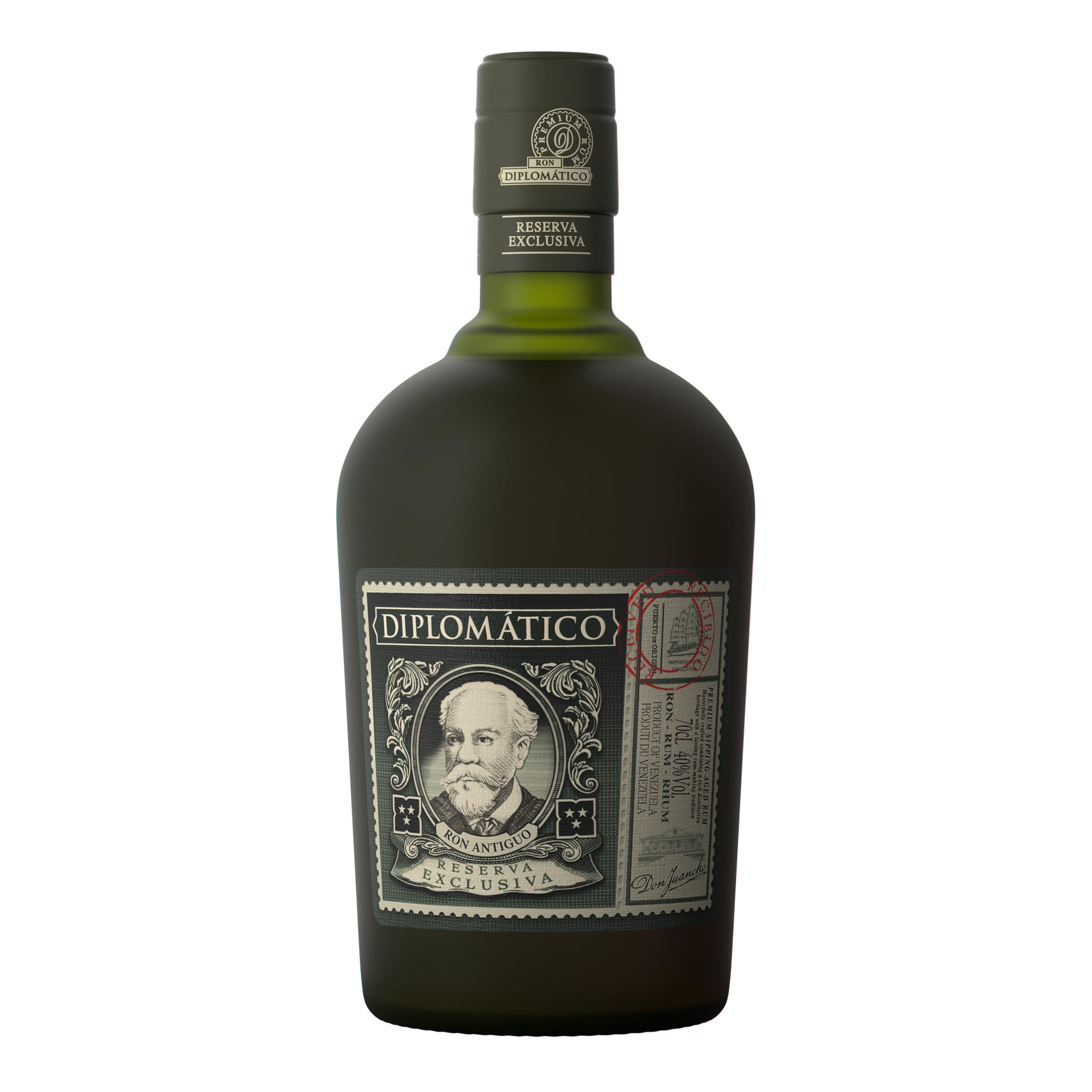 Diplomático Rhum Reserva Exclusiva - Spiritueux Venezuélien Complexe, Élégant et Doux - Un rhum ambré aux notes boisées & vanillées - 70cl