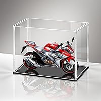 Vista 22 de LASOA Vitrina de acrílico – Pequeña caja de exhibición para coleccionables, figuras, recuerdos, escaparate transparente con base negra, contenedor