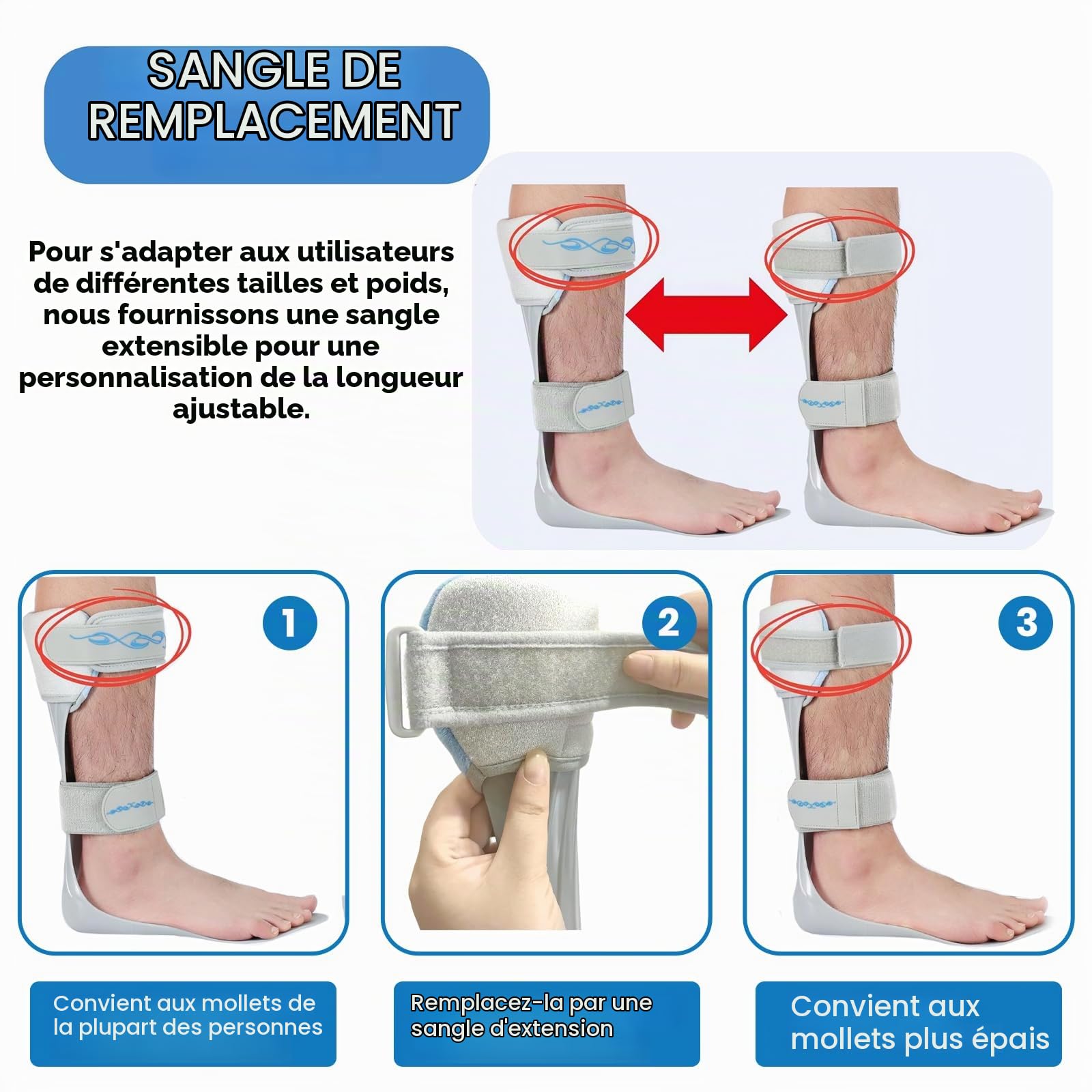 AFO Attelle de pied tombant – Stabilisateur de pied tombant avec accident vasculaire cérébral, MS, hémiplégie, chaussures de soutien du pied tombant pour aider à marcher plus facilement et