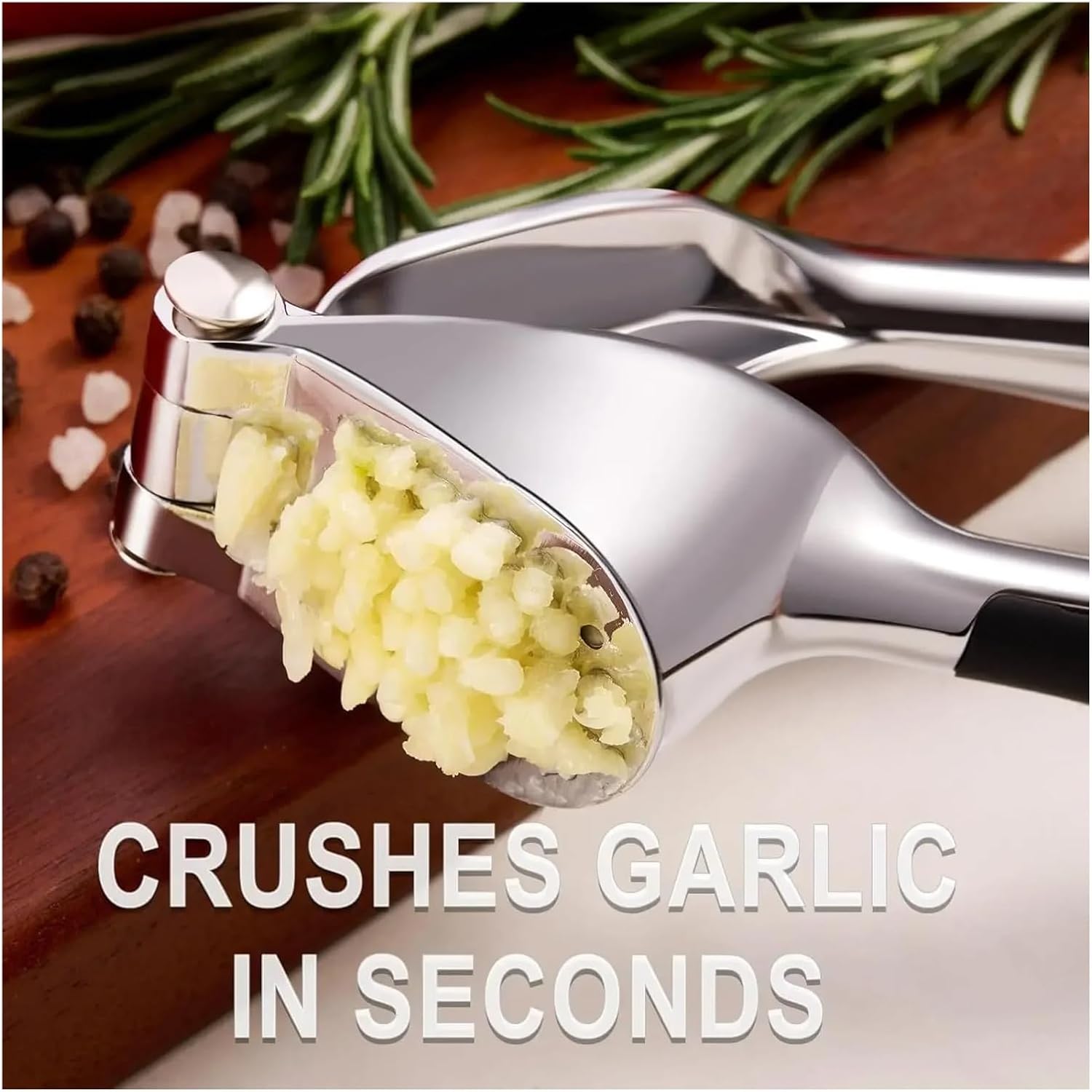 HOT 1PC Garlic Press Zinc Alloy Garlic Mincer Crusher with Ergonomic Soft Grip Handle Easy to Squeeze Clean 2025