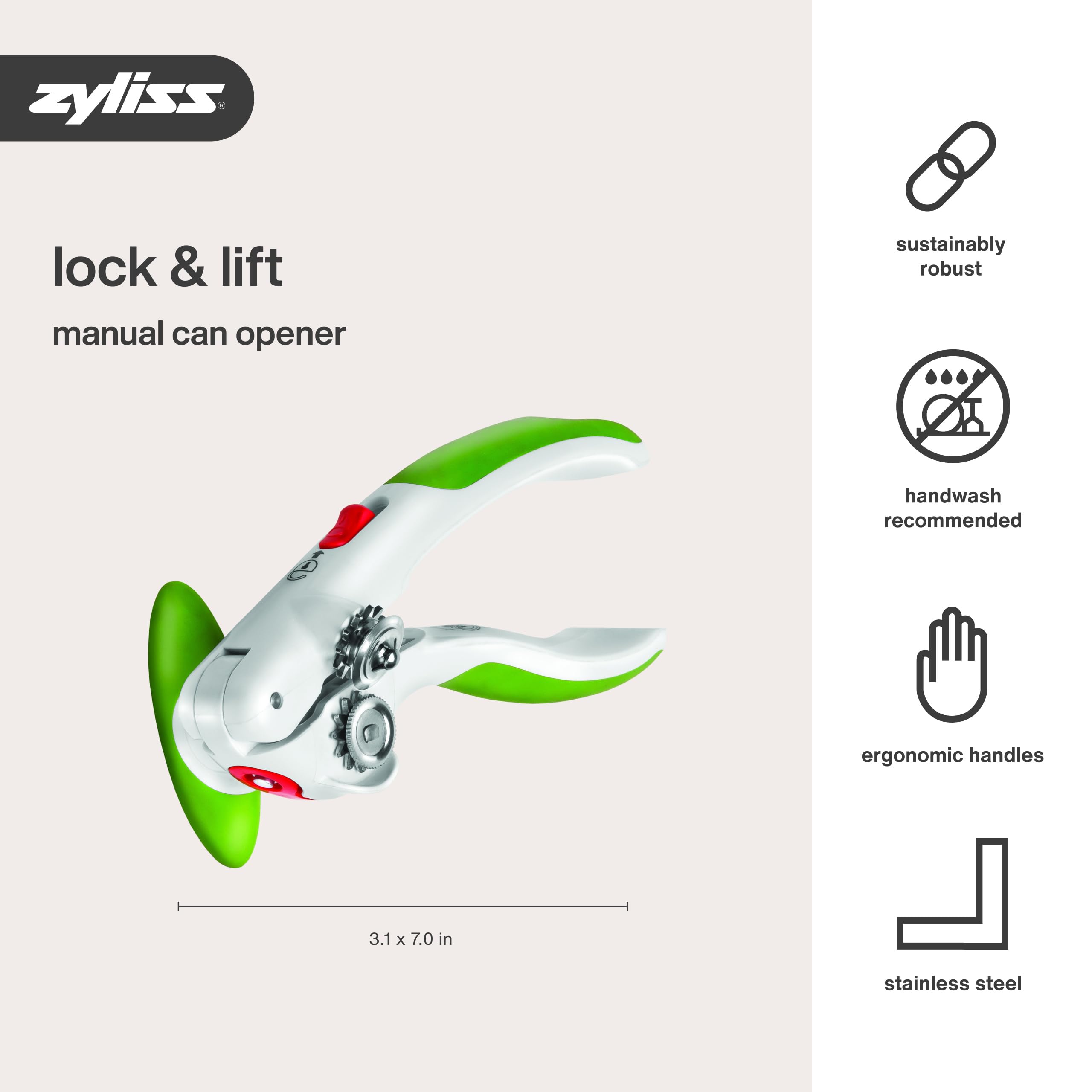 Zyliss Lock N Lift Dosenöffner grün NEU