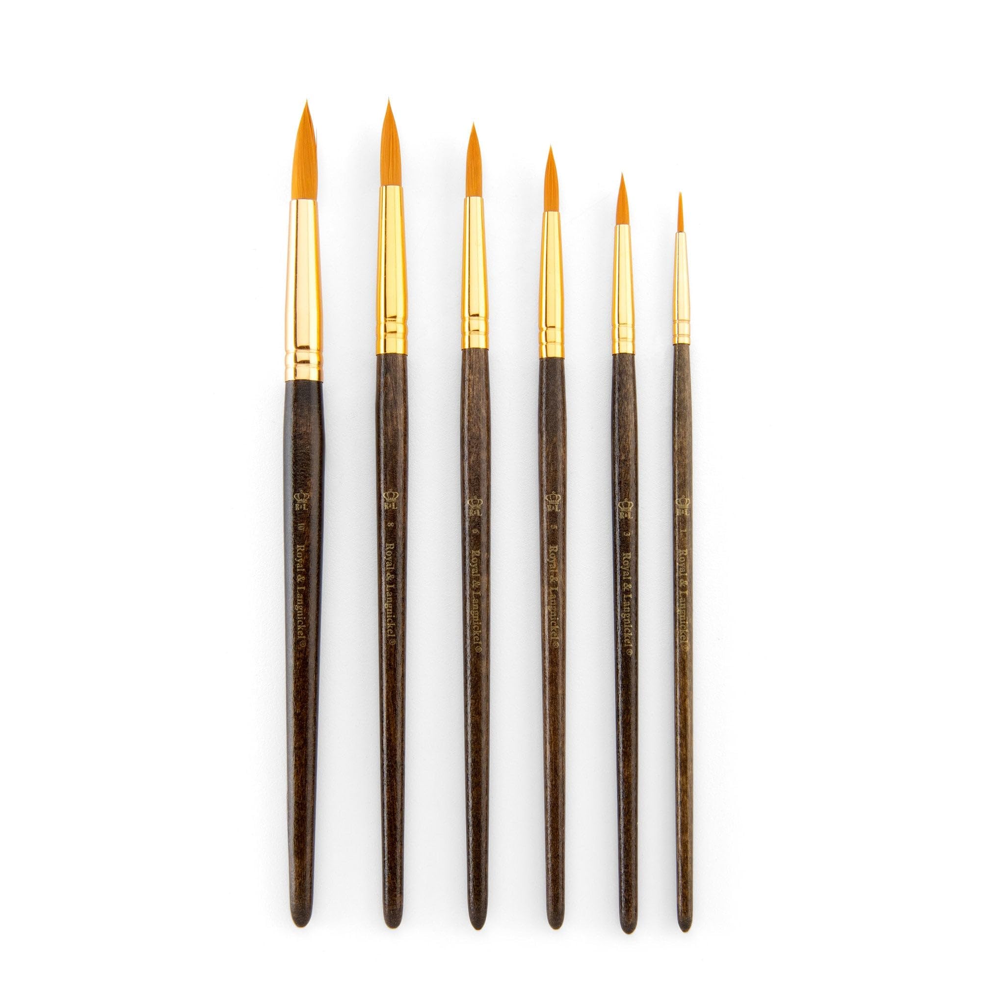 Royal & Langnickel RSET-9167 Set De Pinceaux Ronds Taklon Or