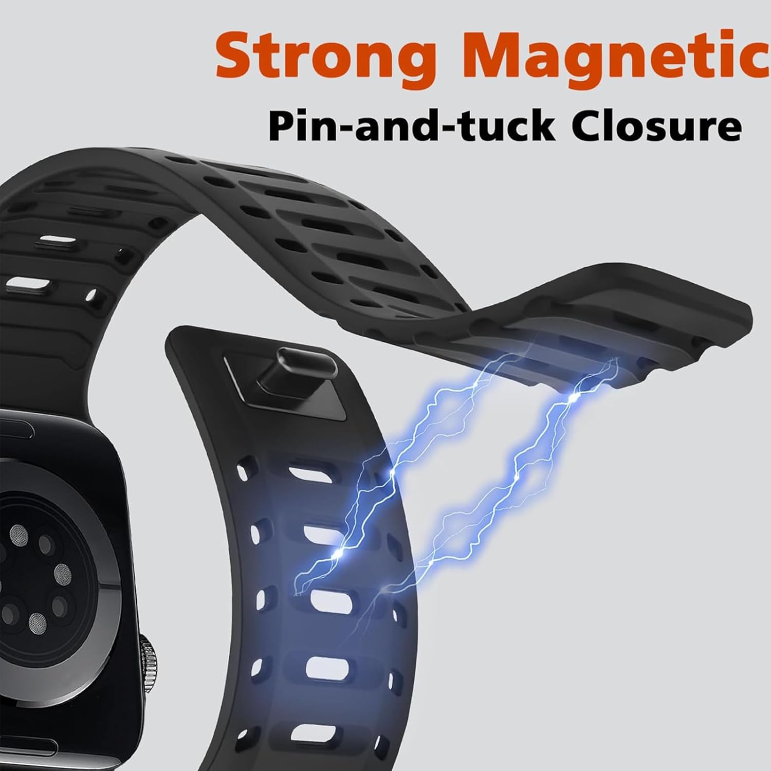 Compatible with Garmin Forerunner 970 bands, Quick Release New Sweat-Proof Sport Silicone, Breathable Replacement Strap Watchband Compatible with Garmin Forerunner 970 - Image 2