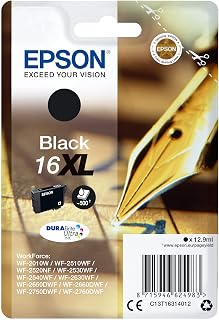 Epson 16XL Black Pen & Crossword High Yield Genuine, DURABrite Ultra Ink